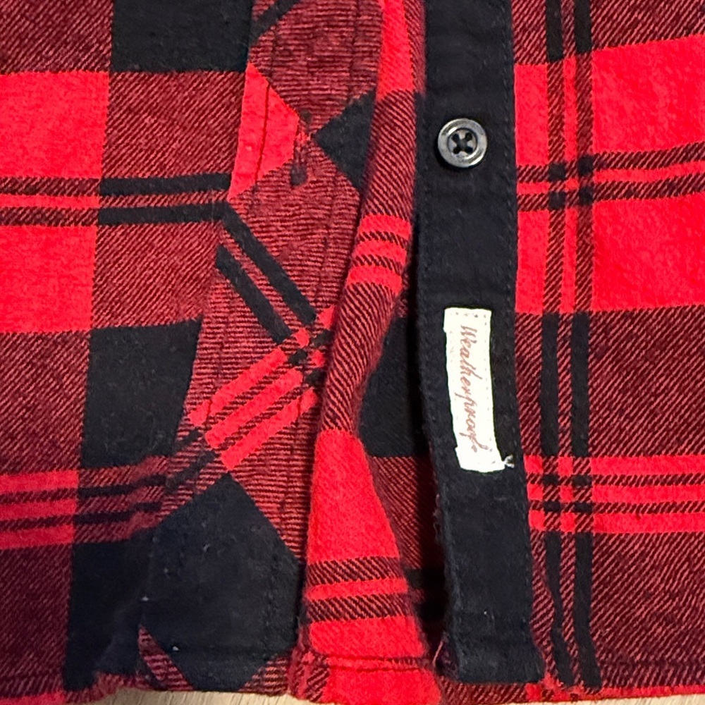 Red and Black Women’s Flannel Shirt - Picture 3 of 4